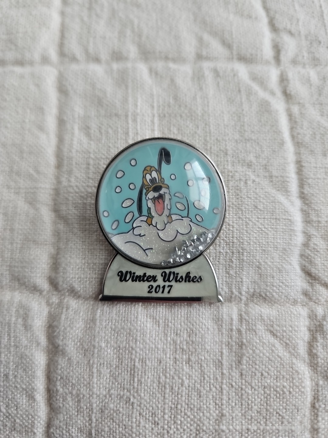 ARTIST PROOF Disney Winter Wishes 2017 Snow Globe Pluto LE of 5000 Pin