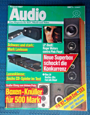 AUDIO 8/87,LEVINSON ML 7A, No 23, INFINITY KAPPA 6,THORENS TD 520 mit SME 3012 R