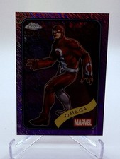 2025 Topps Chrome Marvel Omega PURPLE SHIMMER REFRACTOR #'d 20/75 #196