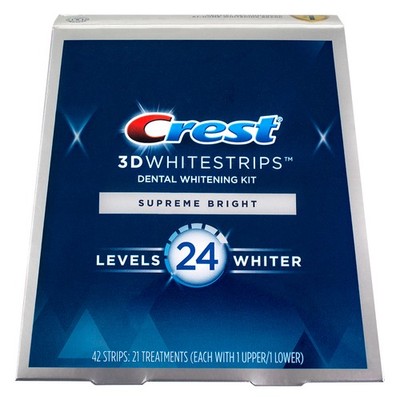 6 Pack Crest 3D White Supreme FlexFit Whitestrips, 42 Strips
