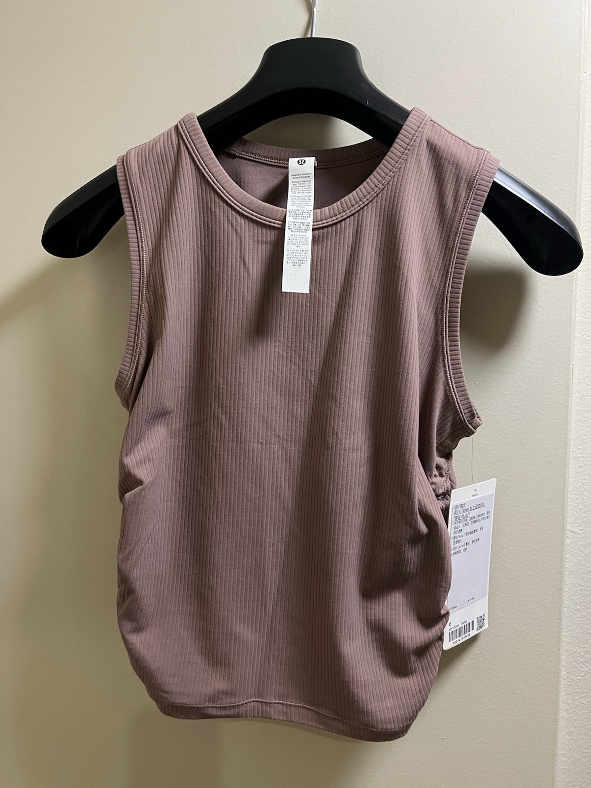 NWT lululemon All It Takes Ribbed Nulu Tank Top, Twilight Rose, size 6