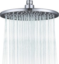 Rainfall Shower Head Fixed Showerhead 8.8-Inch Round Bathroom Rainhead Waterfall