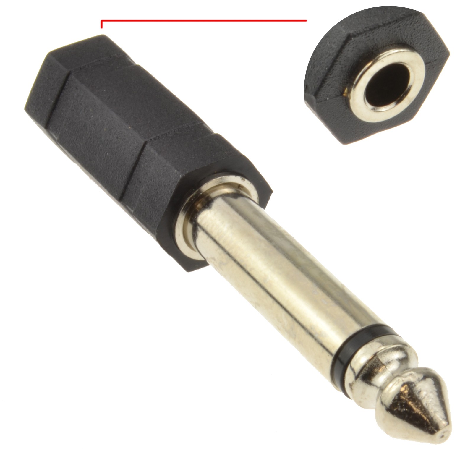 3.5mm JAck Socket to 6.35mm Mono Jack Plug adapter