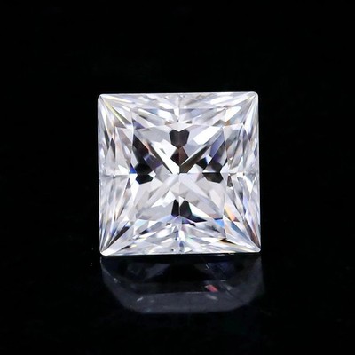 125 Ct Natural White Sapphire Princess Cut Faceted Loose AGL Certified Gemstone