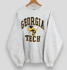 Vtg 90s Georgia Tech Sweatshirt Retro College Crewneck