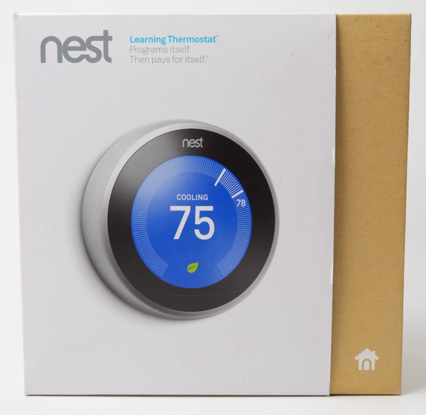 Google Nest 3rd Gen Learning Thermostat A0013 Silver With Base + Accessories