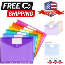 6 Pack Binder Pocket Folders, Binder Folders with Pockets for School Supplies...