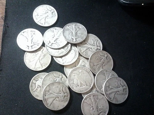 90% SILVER WALKING LIBERTY HALF DOLLARS