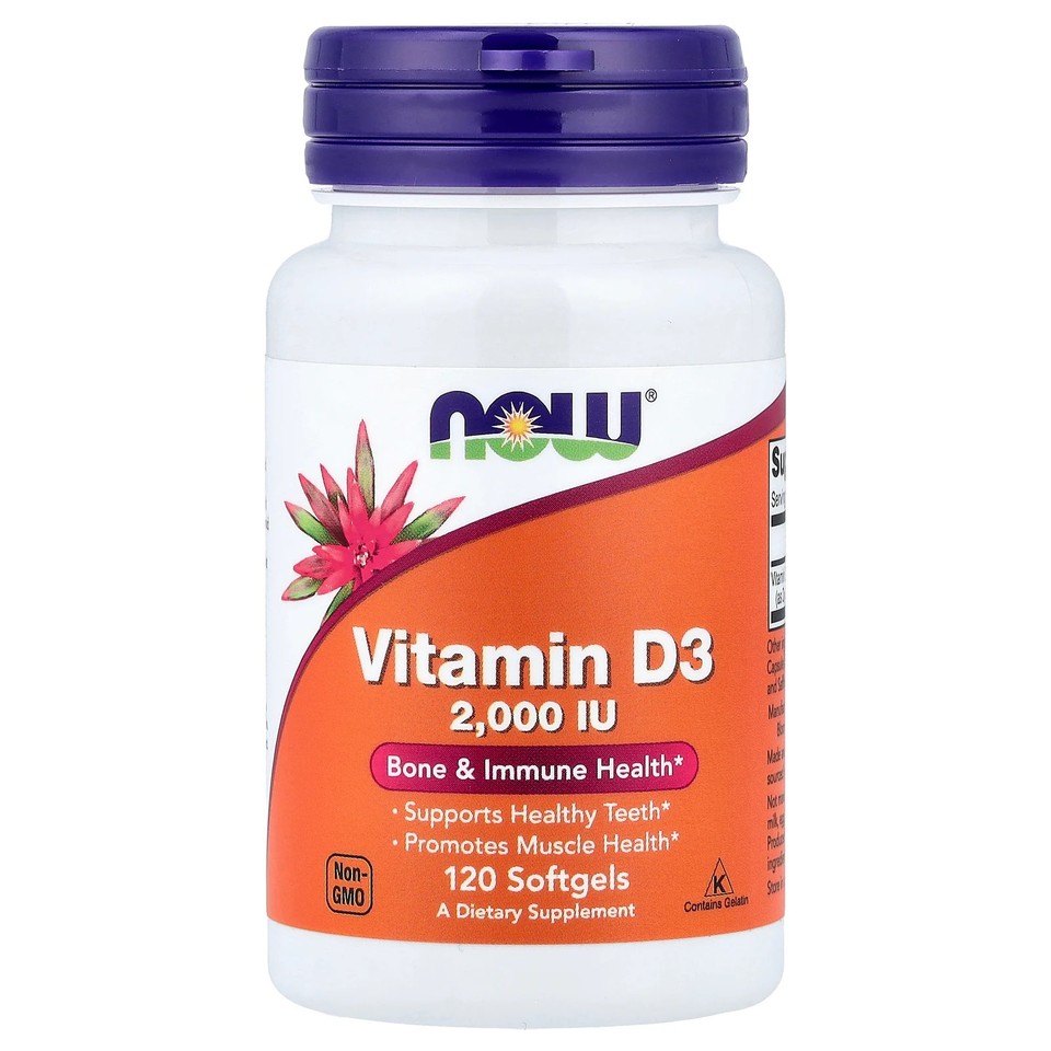 Vitamin D3, 2,000 IU, 120 Softgels