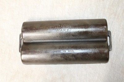 VINTAGE RARE MADE IN USA WAGNER WARE CAST IRON DOUBLE LOAF FRENCH BREAD PAN RARE