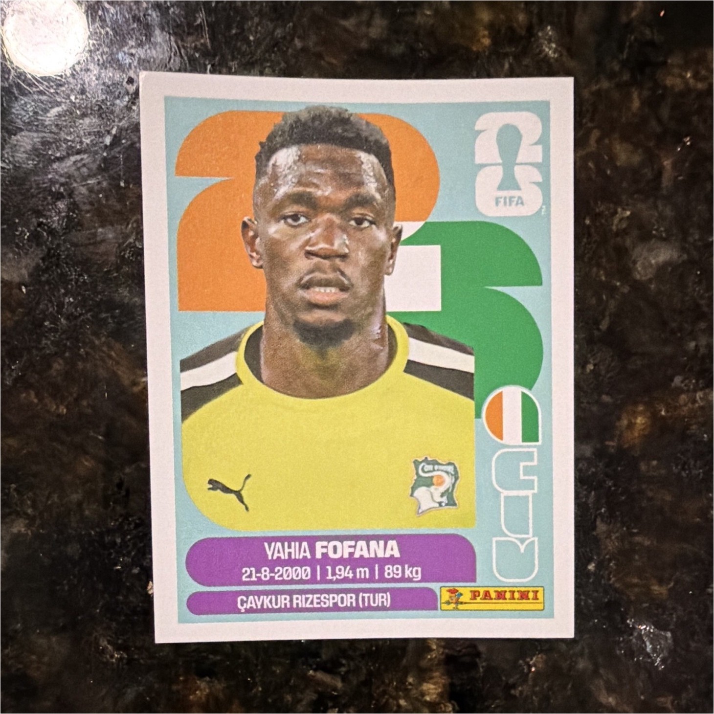 Panini FIFA World Cup 2026 Yahia Fofana CIV 2 Ivory Coast Sticker Card