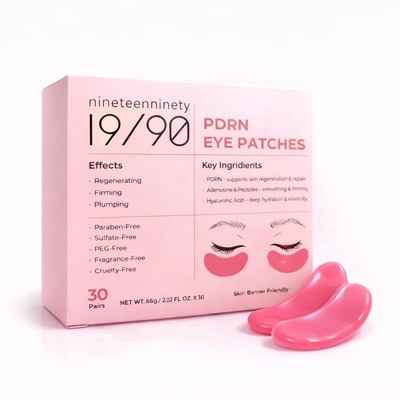 Revitalizing Hydrogel Under Eye Patches for Dark Circles & Puffiness - Salmon...