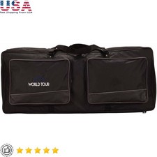 Deluxe Keyboard Gig Bag Adjustable Strap 2 Zippered Pouches Travel Protection US