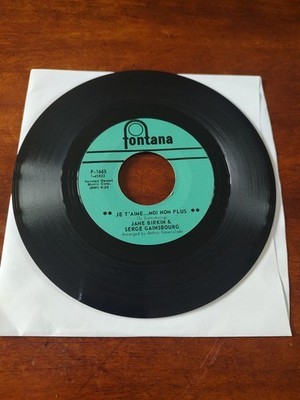 Jane Birkin - Je T'aime... Moi Non Plus - Fontana 7'' Vinyl 1969 F-1665
