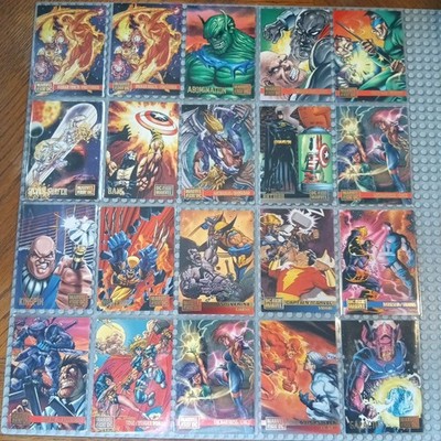 1995 fleer Marvel vs DC Cards X26 with Impact Inserts and Promo Lot Sleeved