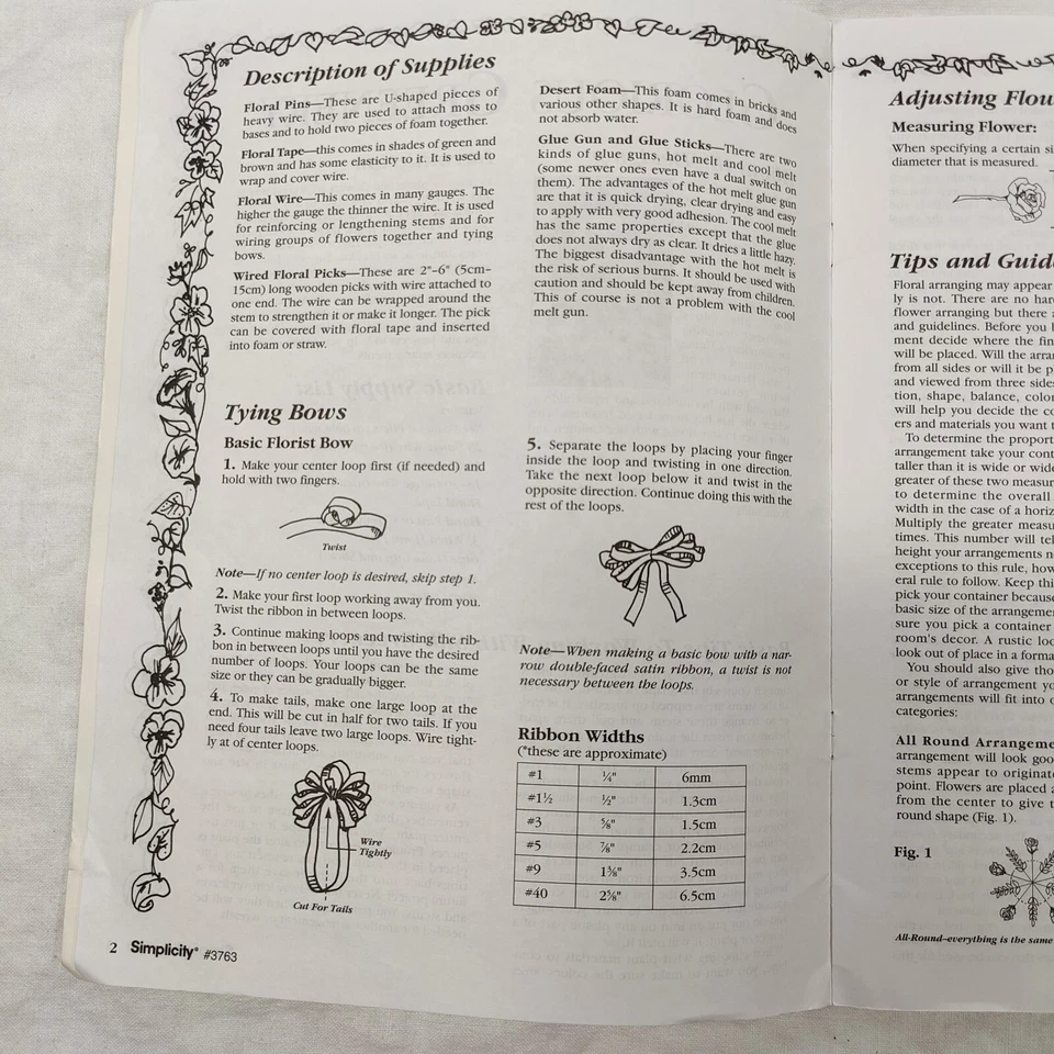 1996 Simplicity Glorious Greenery Artificial Silk Household Crafting Guide Book - Image 4 of 4
