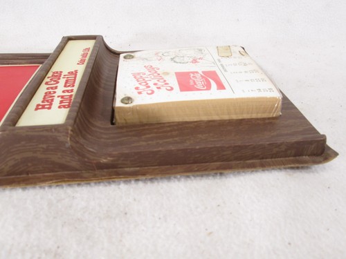 Vintage 1980 Coca Cola Coke plastic advertising Calendar Pad Sign - Picture 4 of 8