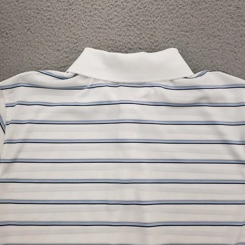 Walter Hagen Shirt Mens Small White Blue Striped Golf Outdoors Sports Polo - Picture 4 of 11