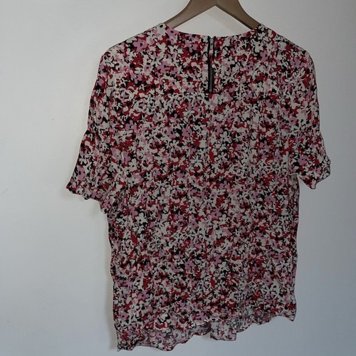 John Lewis Ditsy Print Floral Short Sleeved Blouse Pink 16 - Picture 8 of 8