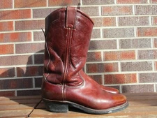 Chippewa Cowboy Boots Mens 9 D Brown Leather Western Work Wear Pull On USA