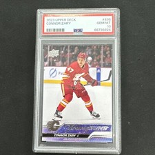 2023-24 Upper Deck Connor Zary #496 Young Guns PSA 10 Series 2 Flames RC SPM