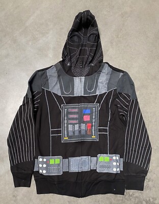 Felpa Con Cappuccio Star Wars Darth Vader - Costume Maschera Per Adulti, Taglia Large, Ufficiale, Con Cerniera E Aperture Per Occhi
