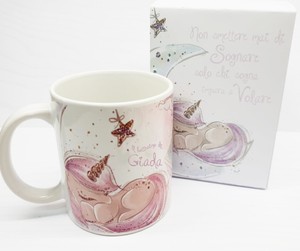 Bomboniera Unicorni Unicorno Tazza Personalizzata Foto Battesimo Originale Ebay