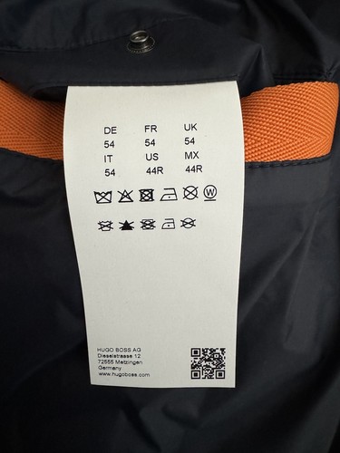Hugo Boss Orange Oden Quilted Puffer Jacket Coat Dark Navy Blue Men 44R XL - Picture 11 of 13
