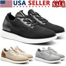 Men's Dress Sneakers Breathable Lightweight Oxfords Casual Wingtip Brogue Shoes