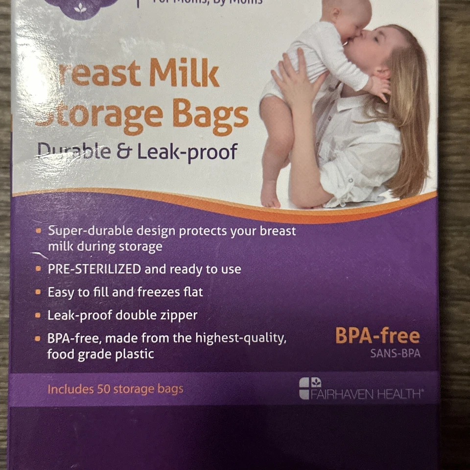 Bolsas de almacenamiento Fairhaven Health Milkies de 50 piezas duraderas y a prueba de fugas Foto 3 de 4