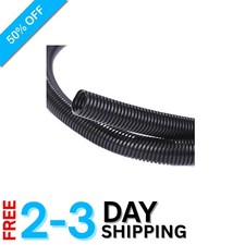 25ft Black 1/2 Inch Split Wire Loom Tubing - Durable & Self-Adhesive Protection