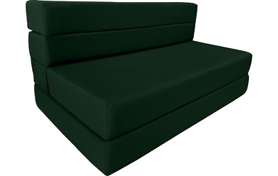 Folding Foam Mattresses, Chair Lounger, Studio Guest Beds, 6 x 48 x 80, Hunter