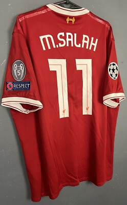 MEN FC LIVERPOOL 2017/2018 MOHAMED SALAH 11 SOCCER FOOTBALL SHIRT