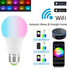 2pcs 4.5W RGBW Smart WiFi Dimmable Bulb Compatible with Alexa Google Assistant