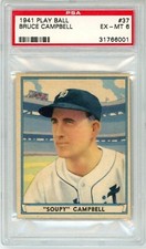 1941 Play Ball Bruce Campbell #37 PSA 6 P1450