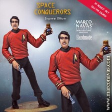 MARCO NAVAS STUDIO LIMITED EDITION HAND PAINTED SCIFI ENGINEER OFFICER