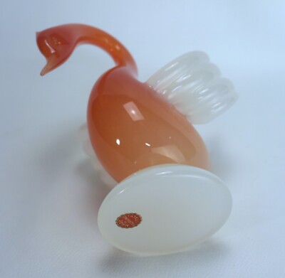 Archimede Seguso Murano Glass Bird Sculpture Orange Alabastro | eBay