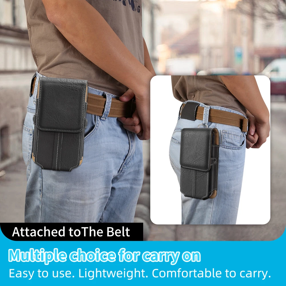 Tactical Waist Belt Bag with Metal Clip Holster for Cell Phone