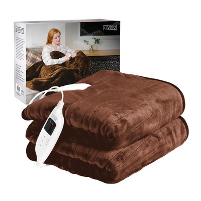 Electric Heated Throw Over Blanket with Soft Fleece, Digital Timer Faux Fur  King 5060497644885 | eBay