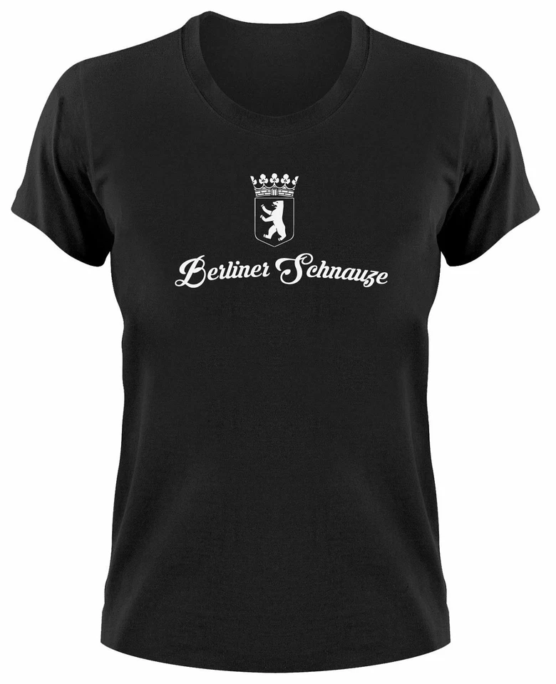 Berliner Schnauze Damen T-Shirt Berlin Berliner Dialekt Bär Bärlin Lustig Wappen - Bild 1 von 1