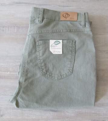 TONI PERFECT SHAPE EASY KICK 7/8 JEANS HOSE Gr. 42 44 grün Col. 671 *NEU* 99,95 