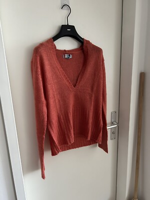 dateless Strickpullover / Hoodie lachsfarben Größe M (38) Feinstrick leicht TOP!