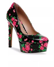 BETSEY JOHNSON BONNEE Heels Black Multi New