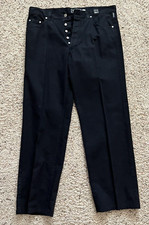 Versace Jeans Couture Ittierre Black Cotton Pants Mens AUTHENTIC READ DESCRIP