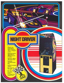 Night Driver Atari Video Arcade Flyer / Brochure / Ad - Excellent