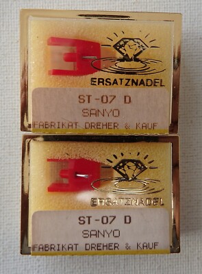 2 x Diamant Nadel Sanyo ST 07 D / MG 07 / 08 - Sharp STY / C 150 Dreher & Kauf