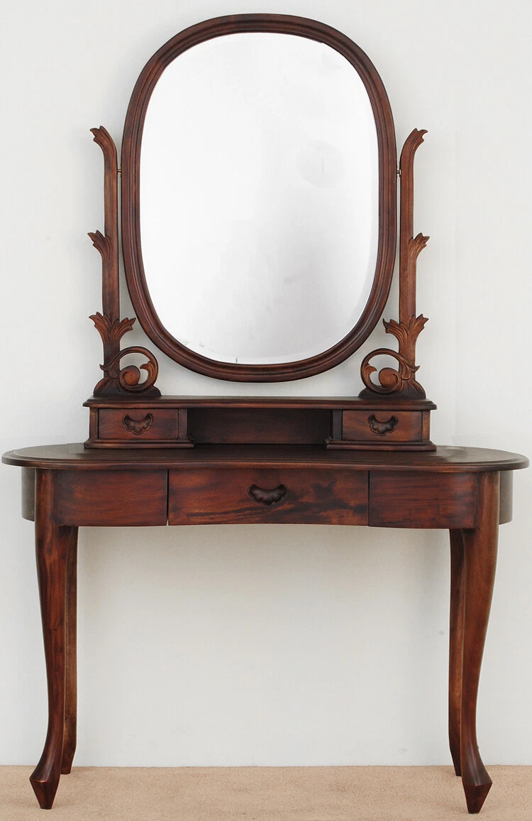 French Style Dressing Table solid wood Vanity Makeup Desk Dresser