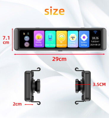 360 Degree Car Rearview Mirror Dash Cam 4 Channels Car Cameras 4K+1080P ADAS BDS