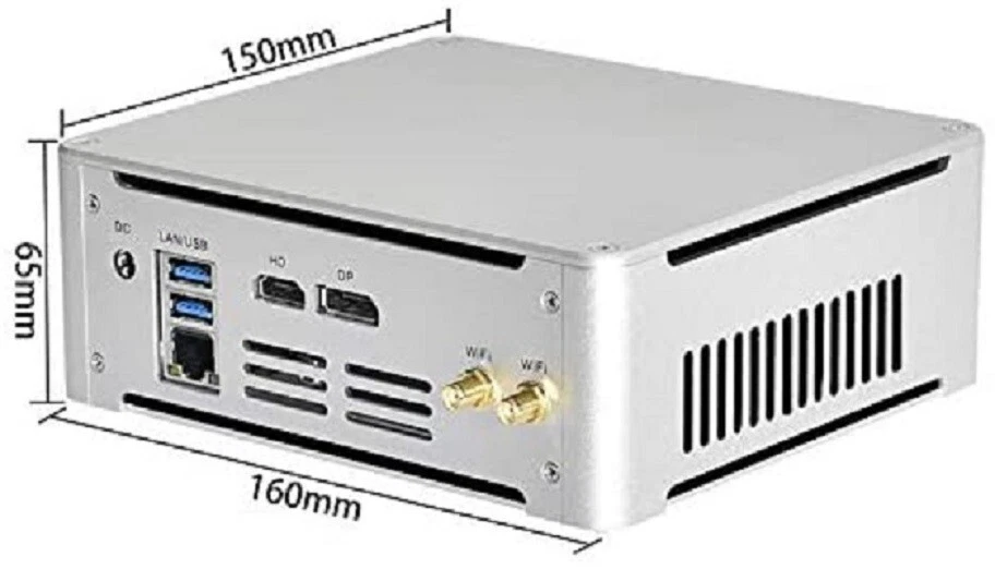 Intel i7-7820HK Mini PC Windows 10 Pro 16GB DDR4 RAM 512GB NVMe SSD 4K HDMI DP - Image 4 of 4