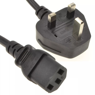 1,5 Meter Netzkabel Wasserkocher Kabel UK Stecker nach IEC C13 für PC Monitor Drucker TV